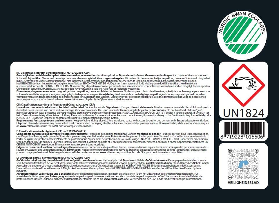 Rhima Pro Wash Beta - 40000014 - Bag in Box 10 liter