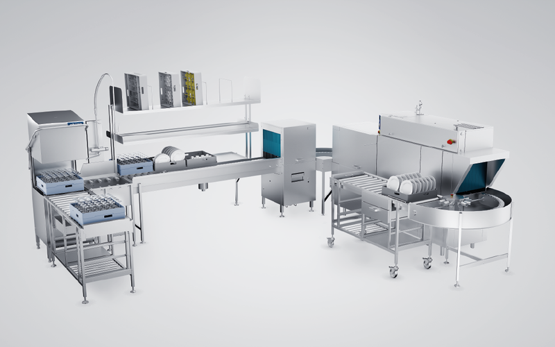 Rhima WD-6 Glass glazenspoelmachine met wasemcondensunit